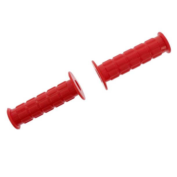 Caoutchouc de guidon pour poignée dure+poignée tournante, motif gaufré - rouge