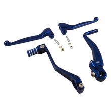 Styling - Set BLAU - bestehend aus Brems- / Kupplungshebel und Kickstart- / Fußschalthebel + Schrauben