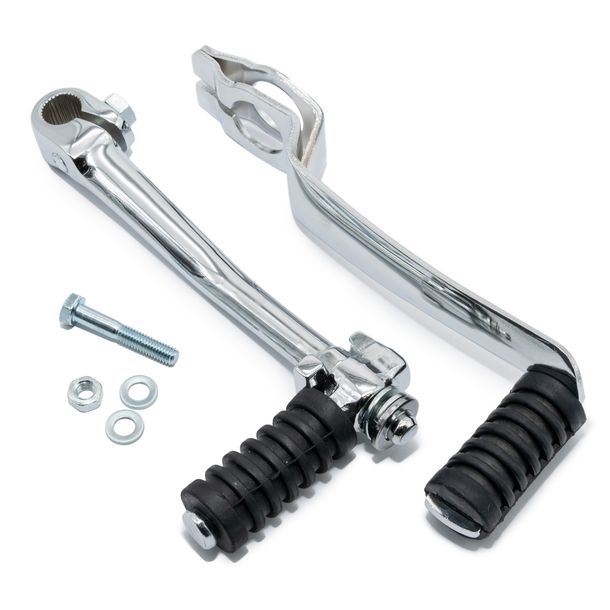 Simson SET Enduro - leva avviamento a pedale e leva del cambio a pedale, cromato - tipi di motore M500-M700 - S51E, S53E, S70E, S83E