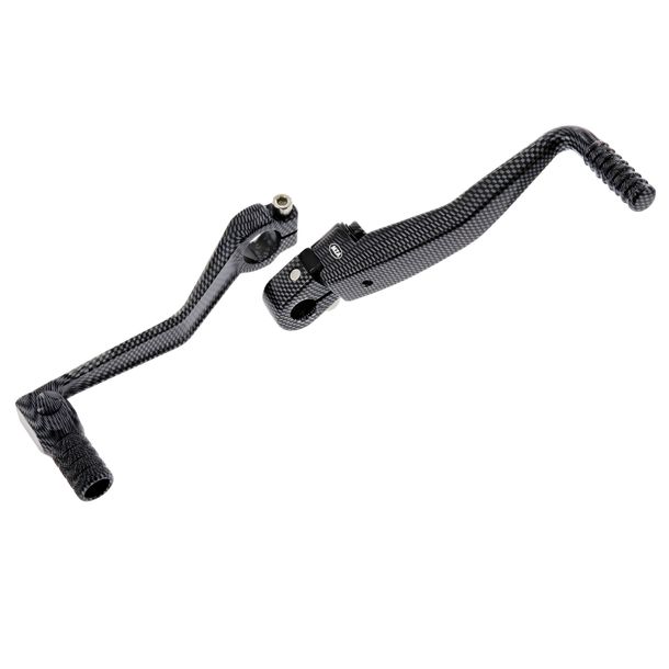 Set leva kickstarting+leva cambio pieghevole - colore: carbonio - per enduro, sport, tuning