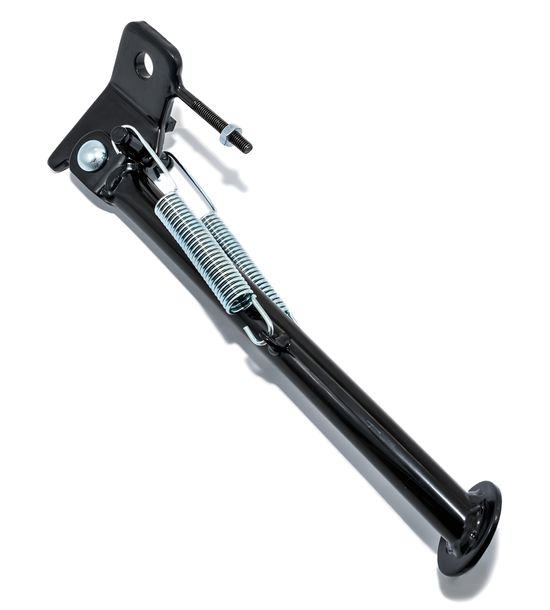 Seitenständer mit angeschweißten Kettenspanner - selbstklappend, 2 Federn - 260mm, 16 Zoll