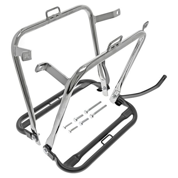 Simson Set side rack - right+left - chrome+black - S50, S51, S70