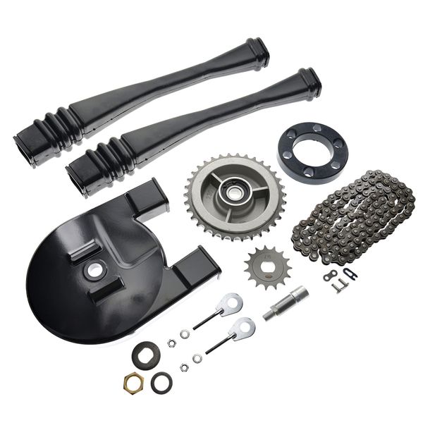 Simson chain set with small parts - S51, S53 - driver Z=34, roller chain 110 links, drive sprocket Z=15