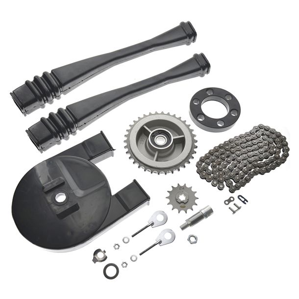 Simson chain set with small parts - S50 - driver Z=34, roller chain 112 links, drive sprocket Z=14
