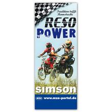 Alzata avvolgibile, supporto pubblicitario, 200 x 85 cm, motivo: RESO Power Motorsport