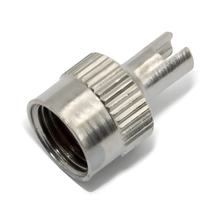 Metal Valve Cap w/ Valve Wrench+Silicone Seal Ring - Ribbed Edge