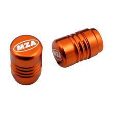 2x Ventilkappen - Alu orange eloxiert - MZA-Design - Kappe, inkl. O-Ringe