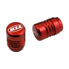 2 tappi coprivalvola, in alluminio anodizzato rosso, design MZA, tappi con O-ring inclusi