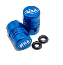 2x Ventilkappen - Alu blau eloxiert - MZA-Design - Kappe, inkl. O-Ringe