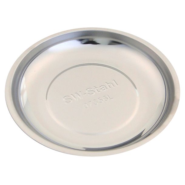 small parts bowl, Ø150mm, magnetic, stainless steel, rubberized foot