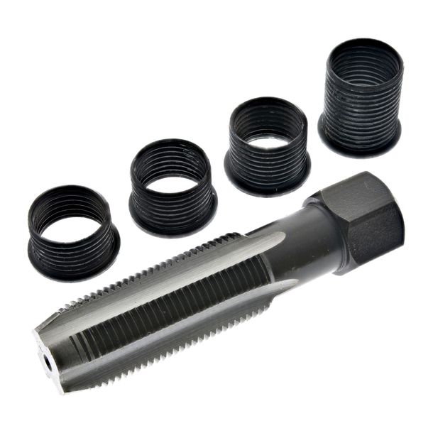 Zündkerzengewinde Reparatursatz, M14x1,25 mm, 5-tlg., inkl. HSS-Gewindeschneider