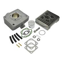 Komplettset RESO-LT90 - 2-Kanal-90ccm-Alu-Tuningzylinder mit Beschichtung - Bohrung: Ø50mm