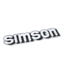Klebefolie / Aufkleber / Schriftzug "SIMSON" silber / schwarz / weiß für den Tank