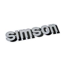 Klebefolie / Aufkleber / Schriftzug "SIMSON" silber / schwarz / weiß für den Tank