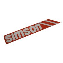Simson Klebefolie links - Schriftzug, rot - für Kraftstoffbehälter S53, S83
