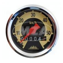 Simson Tachometer ø 48 mm - 60 km / h-Version - Skale schwarz / hellelfenbein - SR2E, SR4-1, KR50