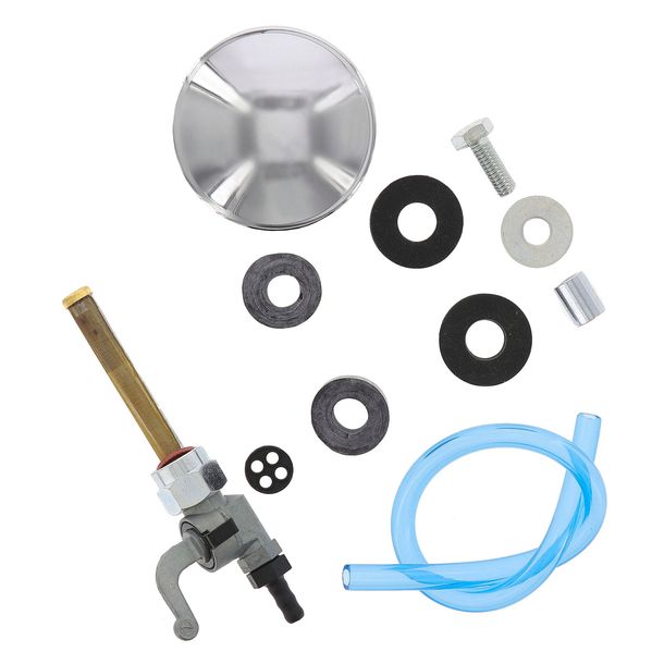 Simson SET accessories, attachments for fuel tank S51, S70 - fuel cap, fuel tap, rubber bearings, small parts