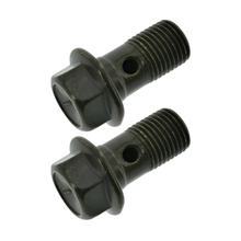 Paar Hohlschrauben zur Bremsleitung - schwarz verzinkt - M10x1, Länge 19 mm, SW12
