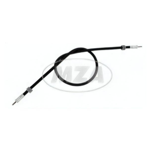 Cable de velocímetro KR50, nueva versión, tuerca giratoria 2x M10x1, negro, 580 mm