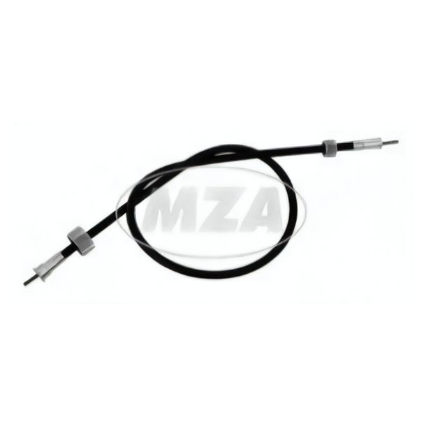 cable de velocímetro KR50, versión antigua - 1x M10x1 y 1x M16x1,5 - 580mm, negro