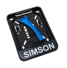 license plate holder, black with imprint 168 x 122mm