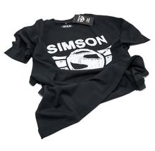T-shirt, kleur: zwart, maat: M - ontwerp: Simson - 100% katoen
