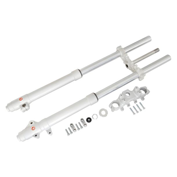 Pajoli - Longhi a forcella con guida forcella superiore+inferiore per RS125 - lunghezza 990 mm, Ø 40 mm
