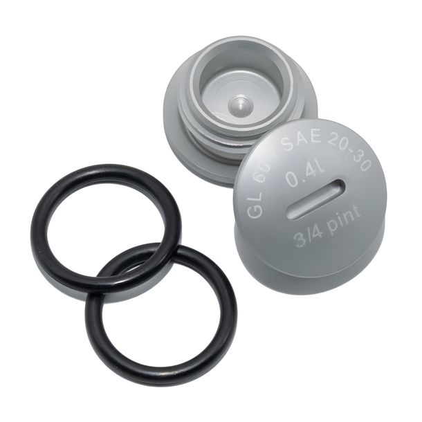 Simson SET Verschlußschraube - Alu silber matt mit O-Ringen S51, S53, S70, SR50, SR80, KR51 / 2