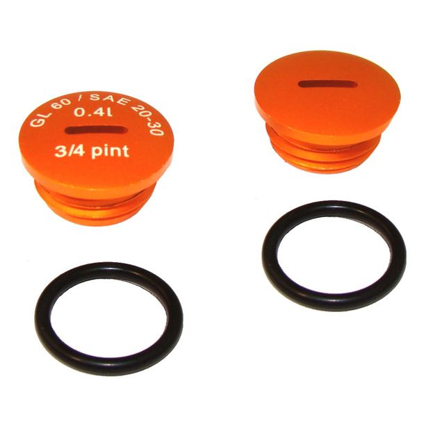 Simson SET plugschroef - aluminium oranje met O-ringen S51, S53, S70, SR50, SR80, KR51/2