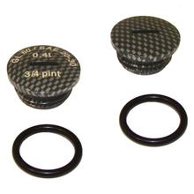 Simson SET Verschlußschraube - Alu carbon mit O-Ringen S51, S53, S70, SR50, SR80, KR51 / 2