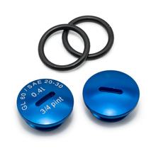 Tornillo tapón Simson SET - aluminio azul con juntas tóricas S51, S53, S70, SR50, SR80, KR51/2
