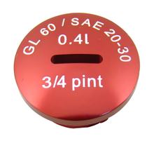 Plug oil filler hole - alu, red - M500-M700