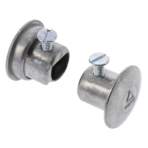 2x aluminium end mushrooms+2 x countersunk screws for handlebars, left+right - RT, BK, fits AWO