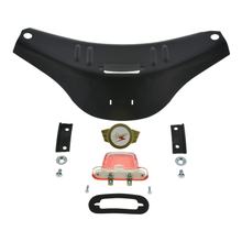 SET sheet metal - handlebar bowl, black primed +gold trademark plaket+parking light