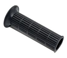 Couvercle à poignée tournante MZ, poignée en caoutchouc - droite - Ø24mm - longueur : 120 mm, noir, nervuré longitudinalement, ouvert - pour Mokick, ETZ, TS