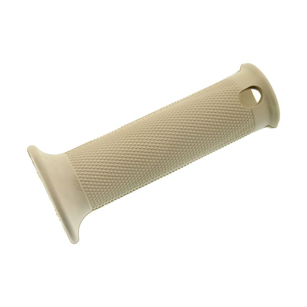 Rubber grip with knurled profile for gas twist grip, beige with hole for indicator attachment - inside Ø 26 mm, length 120 mm