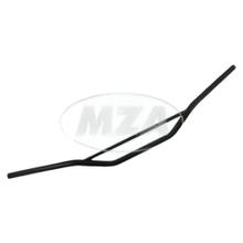 Krzyż - rura kierownicy Tommaselli - czarny, płaski ze wspornikiem - szerokość około 86,5cm, Ø22mm