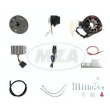 Sistema de ignição por magneto de luz 12V 150W com ignição totalmente eletrônica integrada, adequado para JAWA 11 / 353 / 355 / 356 / 559 / 590 + CZ 450 / 455 / 470 / 475 / 477 / 482 / 485 / 487