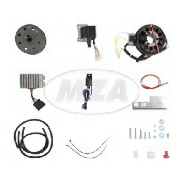 Sistema di accensione a magnete 12V 150W con accensione completamente elettronica integrata per 2 cilindri JAWA (18/354/360/361/361/633)