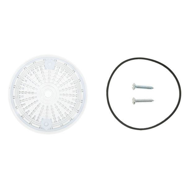 Juego salida luz trasera, tapa intermitente Ø80 mm, blanca, incl. junta de goma y tornillos