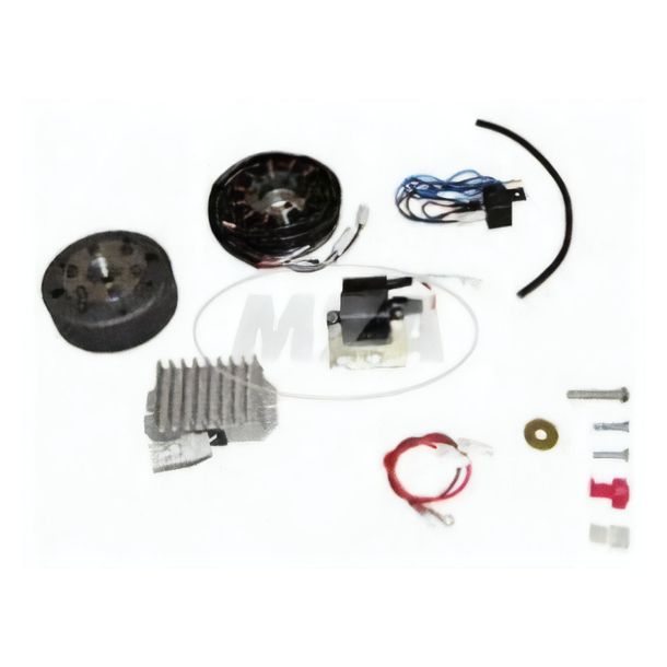 Sistema di accensione magnetica MZ 6V 75W con accensione completamente elettronica integrata per ES125, 150, ETS125, 150, TS125, 150