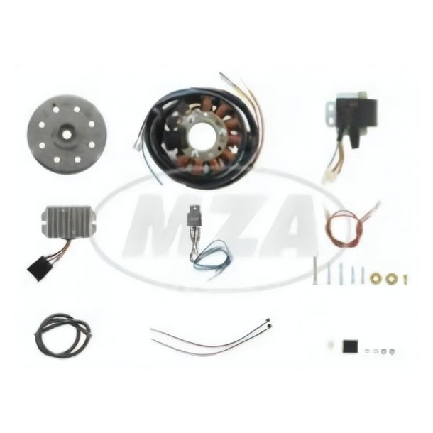 Sistema di accensione magnetica leggera MZ 12V 180W con accensione completamente elettronica integrata, per ES175/250/300/1/2, ETS250, TS250, 4 marce+TS250/1.5 velocità