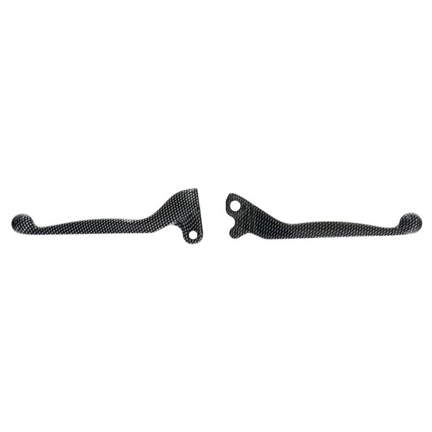 Maneta de freno Simson+palanca de embrague, aluminio macizo, carbonlook - para freno de disco en Simson - base - S53, S83, SR50, SR80