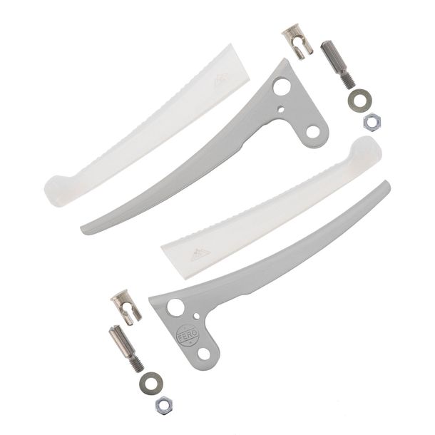 SET Aluminium - Brems u. Kupplungshebel mit Befestigungsmaterial und transparenter Hülle (12-teilig) - für Schwalbe KR51 / 1