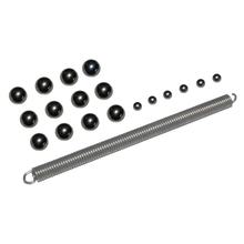 Set di sfere SET composto da 6 sfere in acciaio Ø4+12x Ø7mm+molla a cordoncino sull'albero di uscita