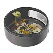 Base de luz trasera Simson con emisión luminosa para matrícula - carcasa metálica - BSKL 8522.11 ø 100 mm - S70, adecuado para MZ TS