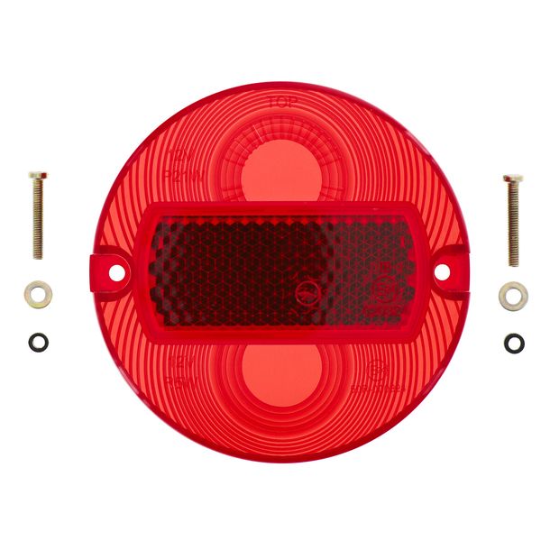 SET tappo fanale posteriore per BSL+BSKL, ø 100mm, rosso - incl. 2 viti, rondelle di tenuta e rondelle