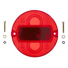 SET tappo fanale posteriore per BSL+BSKL, ø 100mm, rosso - incl. 2 viti, rondelle di tenuta e rondelle