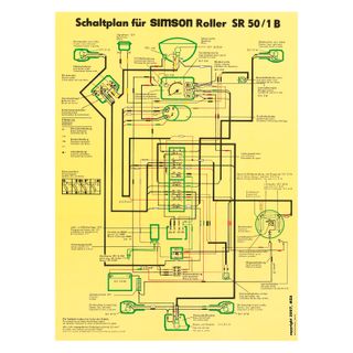 Simson Schaltplan, Farbposter für SR50 / 1 B
