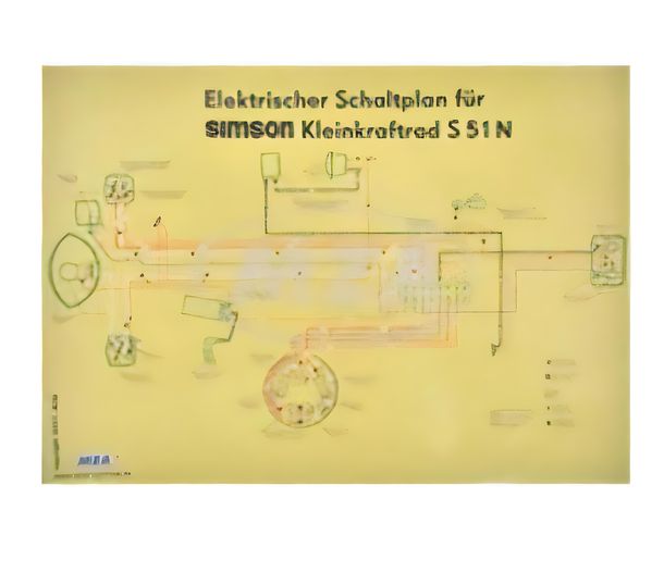 Diagrama de cableado Simson, póster a color para S51N